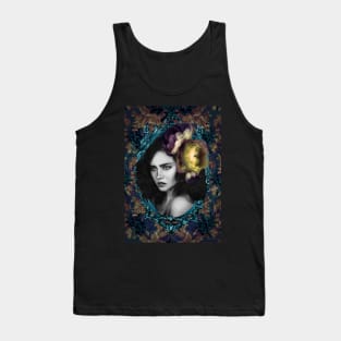 Vintage Victorian Artwork Digital Painting Beautiful Girls Floral Antique Florals Tank Top